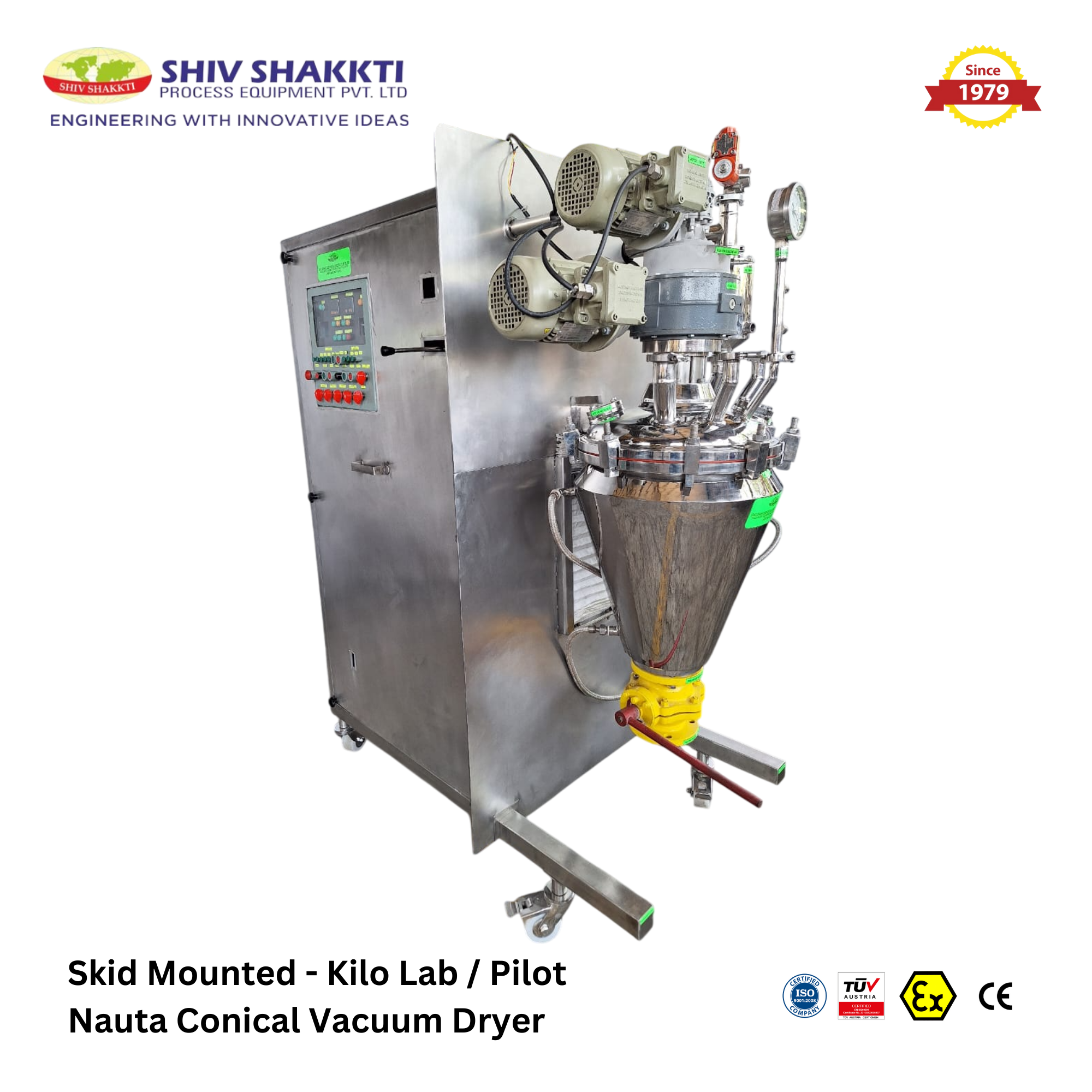 Pilot / Kilo Lab Nauta Conical Vacuum Dryer Image